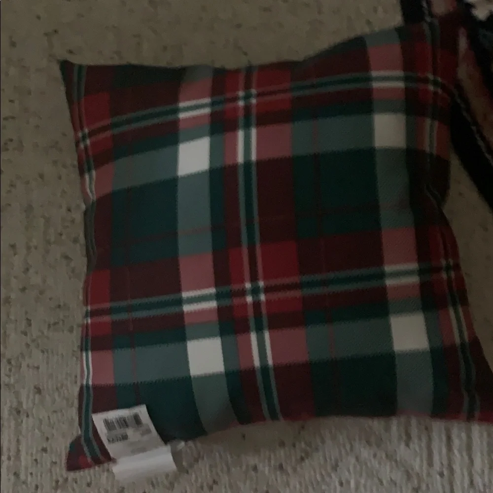 Farm Fresh Christmas Trees Pillow - Green and White